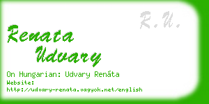 renata udvary business card
